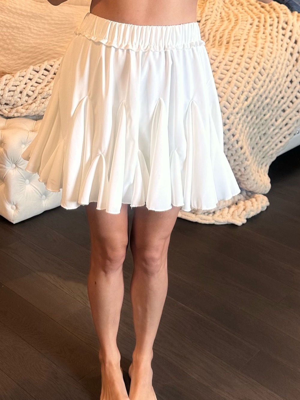 SHEIN White Strapless Ruffle Peplum Top OR skirt - Picture 4 of 7